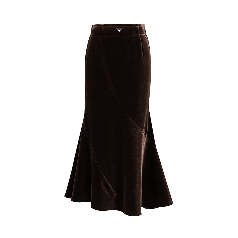 【时菲菲】商场同款冬季不对称分割鱼尾裙N1610B44510