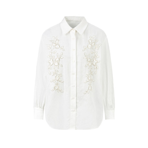 【时菲菲】商场同款春季新品宽松舒适棉麻衬衫N042A51253