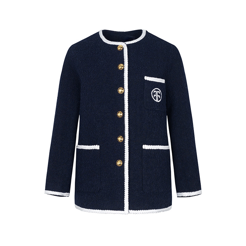 【爆米花专享】商场同款细腻羊毛呢小香风羽绒服N0710B34627