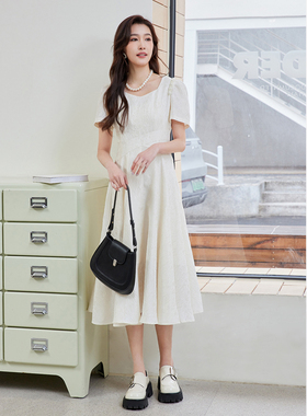 【时菲菲】商场同款夏季新品提花浮雕连衣裙N194A42713