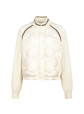 【时菲菲】商场同款秋季短款鹅绒拼接羽绒服N109B43998