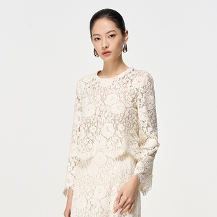新品 春季 商场同款 优雅蕾丝上衣N201B51246A 时菲菲