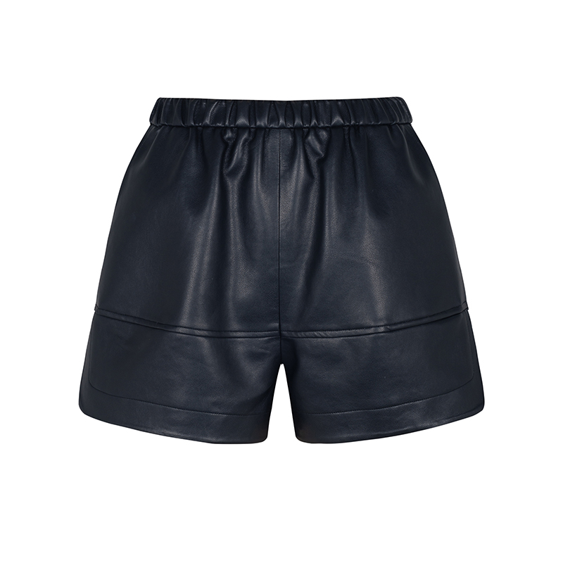 【阳子YZ】商场同款冬季新品松紧腰皮短裤N2510B34524_1