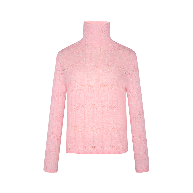 【时菲菲】商场同款冬季新品提花镂空针织衫NDY10B34705