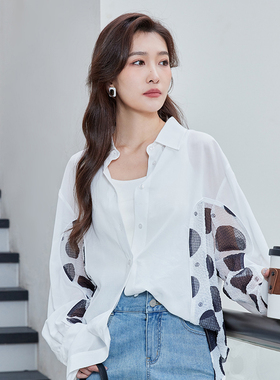 【时菲菲】商场同款夏季新品波点印花衬衫N044A42446
