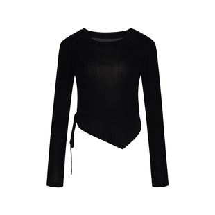 春秋进口丝绒抽绳短上衣N031A41046 商场同款 时菲菲