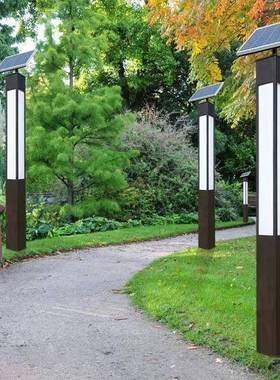 户外防水景区钢制简约LED太阳能景观灯4米新中式庭院灯厂路灯