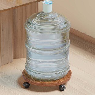 桶装水置物架大桶矿泉水底座支架C带万向轮纯净水桶可移动放置架