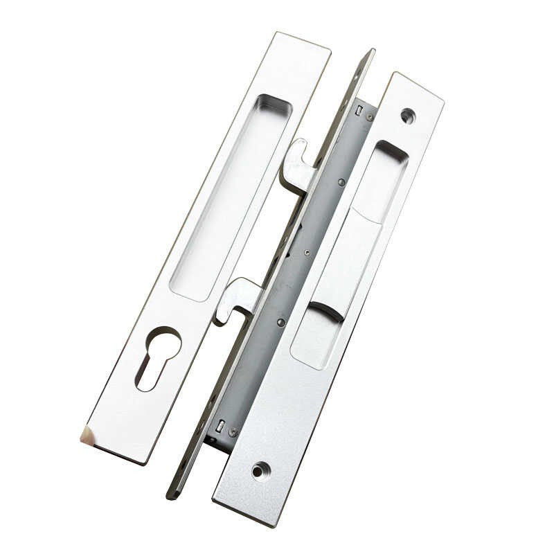 断桥铝合金推拉门移m门阳台玻璃门门锁双钩锁双面锁带钥匙钩子锁