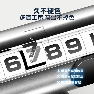 挪车电话牌临时停车号码移汽车上内载破窗I显示手机留号器2023新