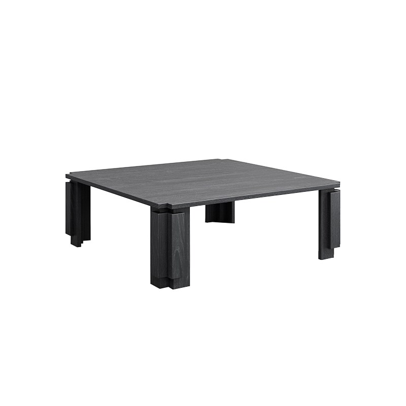 芬纳维亚 中古日式全实木简约茶几z别墅黑胡桃方茶桌(Notch-2山峡