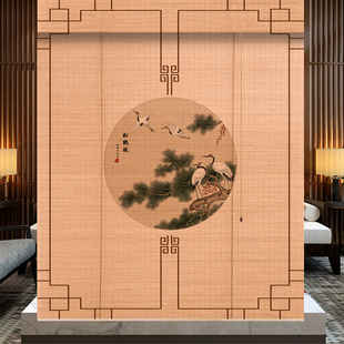 隔断背景阳台飘窗遮阳家用S窗帘装 竹帘卷帘日式 饰遮光帘