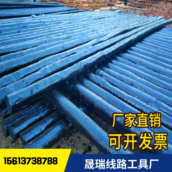 木质通信电力电线杆防腐油炸木杆6米7米8米施工防腐油炸电线杆