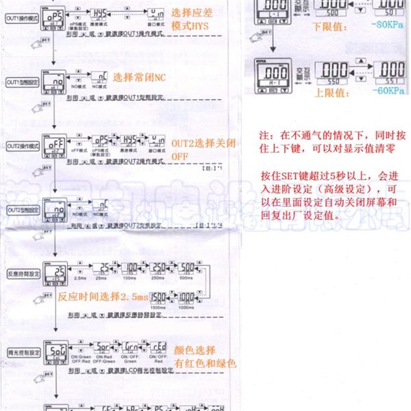 台湾KITA负压数字压力开关KP42P-010-F1 停产升级新型号KF43P-010