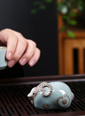 小十二生肖摆件陶瓷整套鼠牛虎兔龙蛇马羊猴鸡狗猪工艺品家居装饰