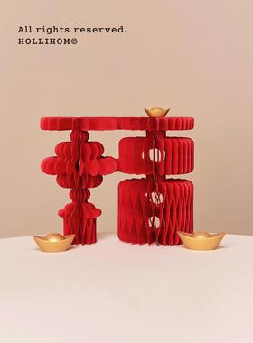 逅里百福齐臻新家暖居礼物玄关装饰摆件乔迁之喜入宅仪式布置