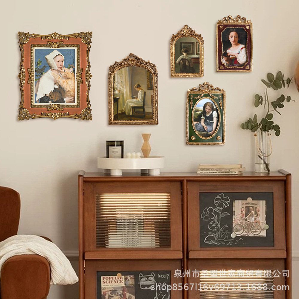 复古欧式浮雕画框家居民宿墙面装饰文艺雕花壁挂照片挂画装饰画框