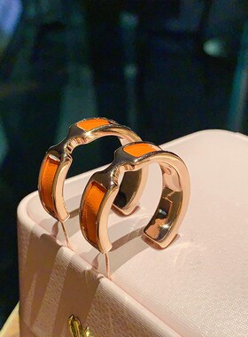 日韩简约轻奢风insn独特个性设计滴釉耳钉耳环时尚百搭高级感耳饰