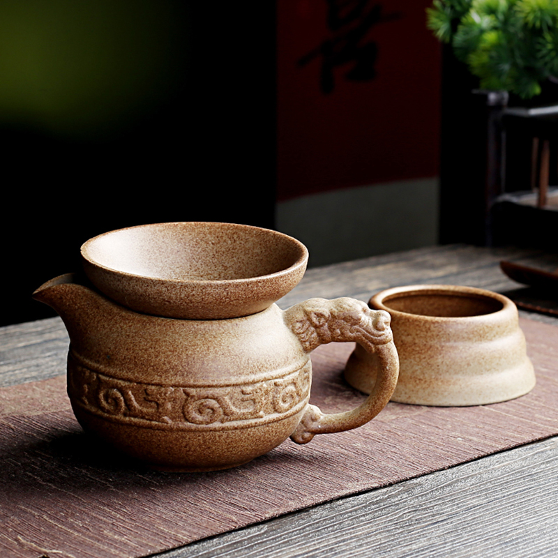 公道杯陶瓷e茶隔分茶器茶叶过滤网茶漏一体功夫茶海家用漏斗泡茶