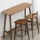 简约吧台桌实木桌椅组合现代家用阳台靠墙高脚窄桌椅子长条小吧台