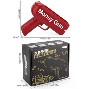 电动喷钱枪加强版大动力Money Gun钞票美金枪喜庆结婚道具射钱机
