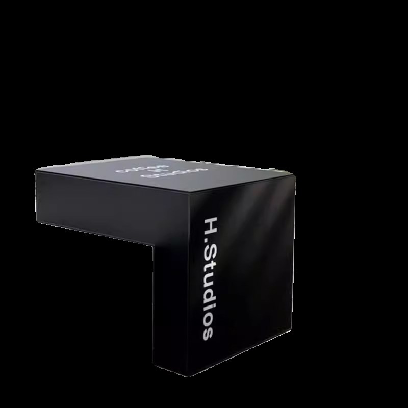 彩色亚克力L型置物架橱窗展示台网红咖啡奶茶店吧台阶梯陈列桌