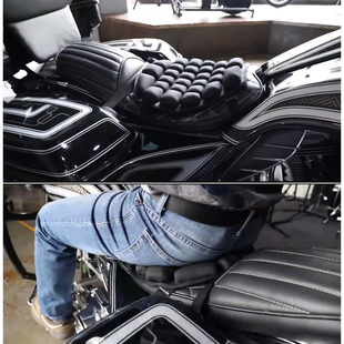 JFT气囊摩托车坐垫改装减压皮越野电动踏板路虎防晒隔热套透气配