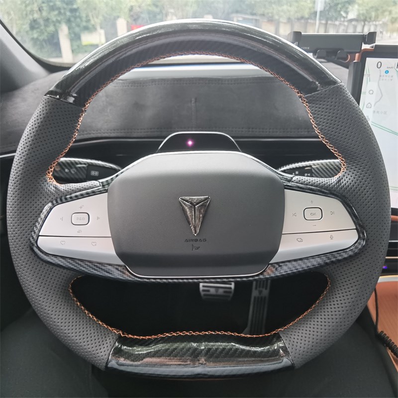 长安深蓝S7专用手缝方向盘q套SL03深蓝G318碳纤维全UNIZ包把套 L0