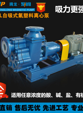 氟塑料自吸泵 衬氟泵 四氟自吸泵 自吸泵40FZB-30L耐酸碱 腾龙
