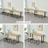 简约现代风格 长条桌酒吧桌靠墙卓单边桌餐厅小吃店快餐店商用桌子