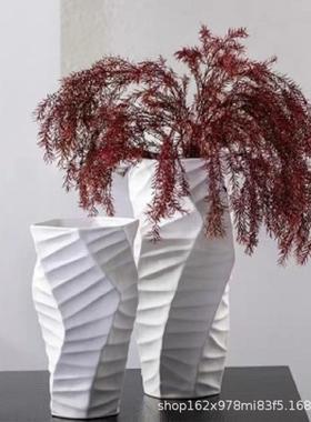 现代简约树脂花器花插不规则花瓶树脂工艺品摆件软装饰品摆设