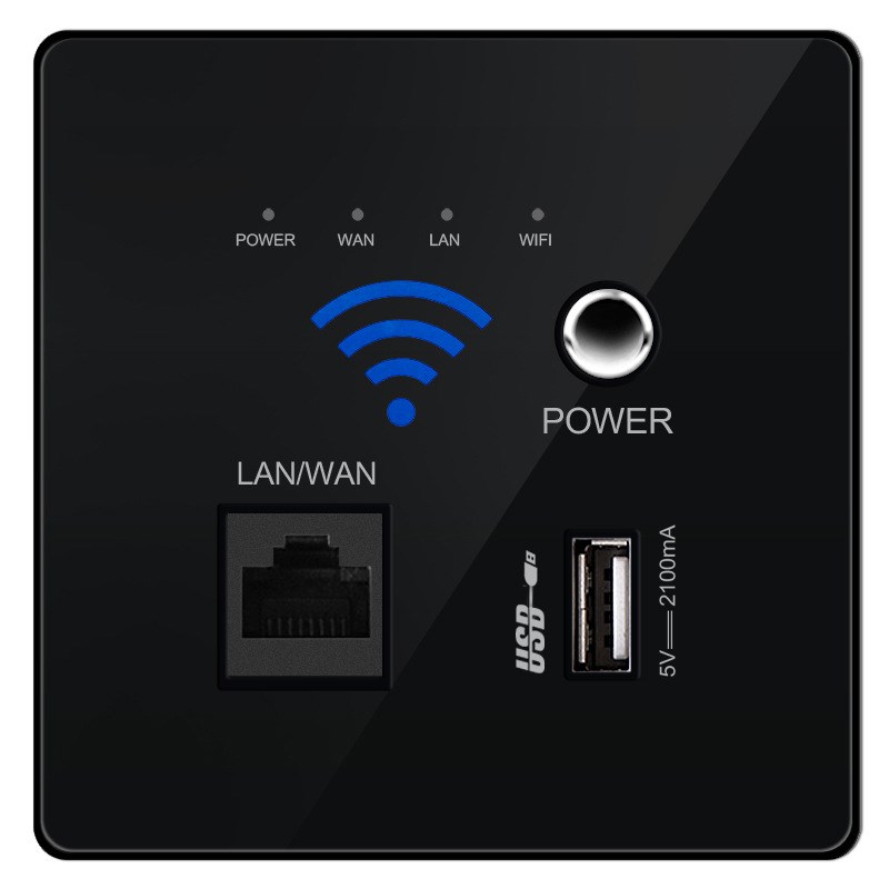 86壁挂式无线路由器Ap壁挂式86无线Wifi插座酒店家庭智能面板