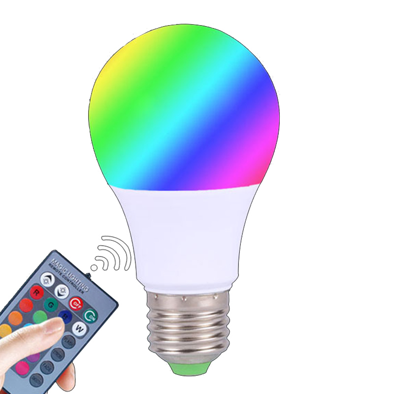 彩色灯泡七彩遥控G球泡E27螺口户外装饰室内浪漫省电小夜灯