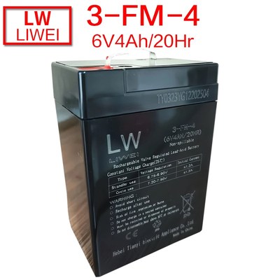 LW赛克达创耐儿童电动车电瓶3FM4三轮摩托玩具汽车12V6V4.5蓄电池
