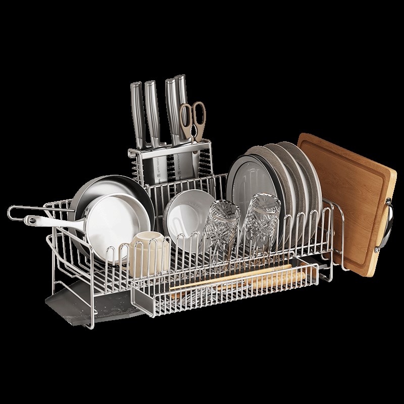 304不锈钢厨房碗碟架沥水架台面置物架晾碗架水池碗筷碗盘收纳架