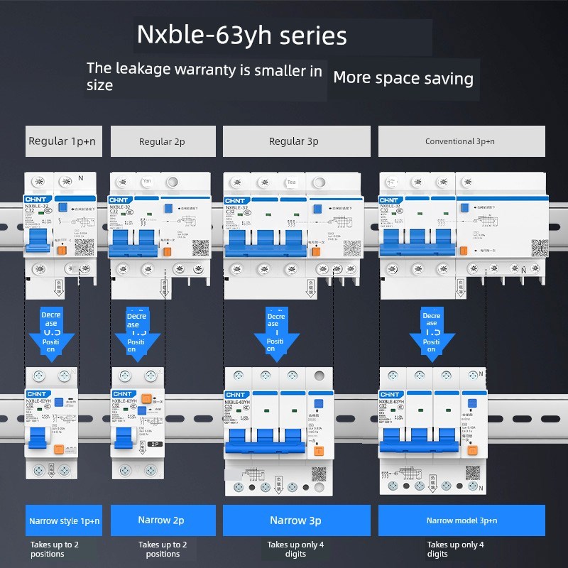 正泰小型漏电保护器xle-63Y家用1P+ 32a双位置空气开关带漏电保护 - 封面