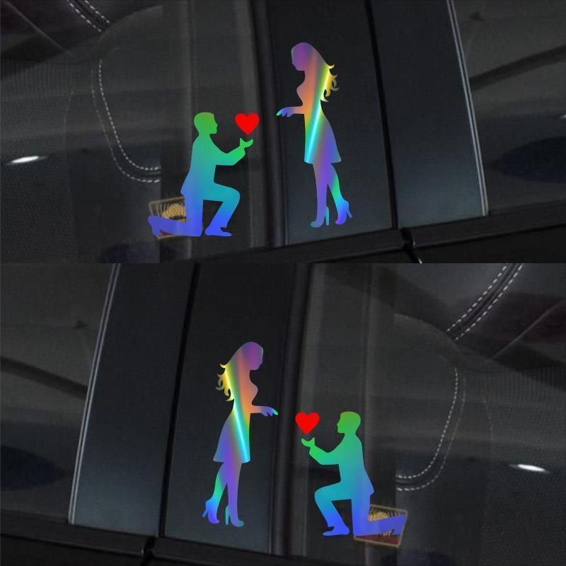 求婚车贴520单膝下跪爱情个性创意装饰车身车门汽车后挡玻璃贴纸