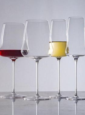 网红饭厅葡萄酒杯梨形高级感云朵白葡萄杯红酒杯水晶玻璃勃艮第杯