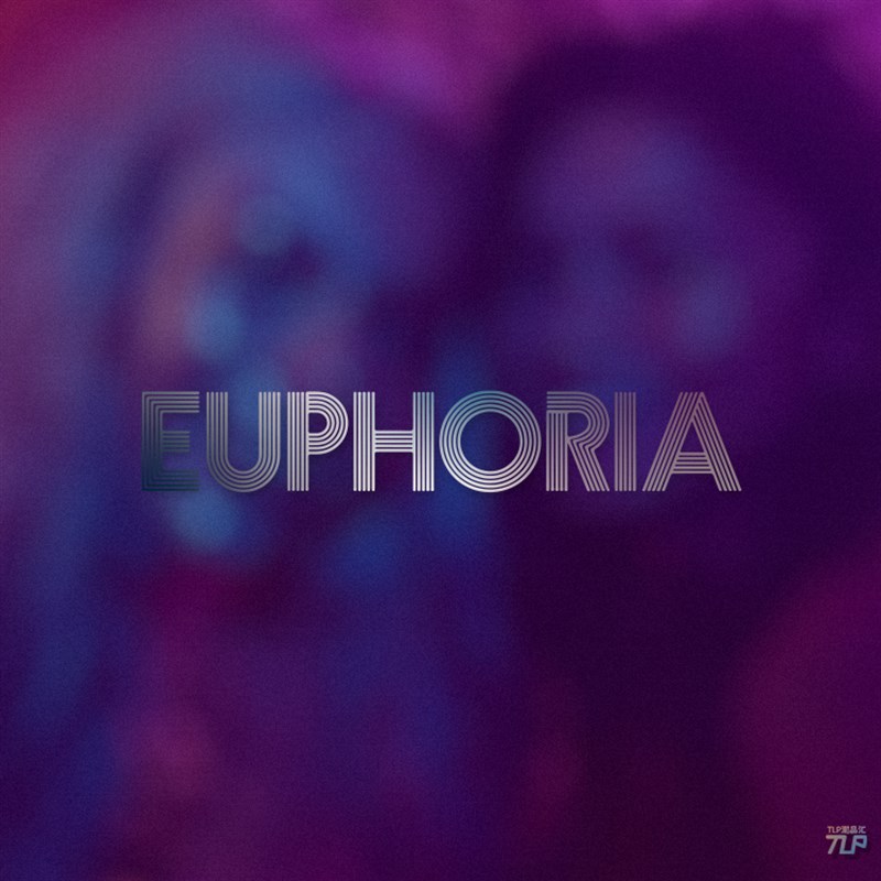 TLP镂空车贴 渐变色亢奋EuphoriFa美剧英文标志玻璃漆面 平面贴纸