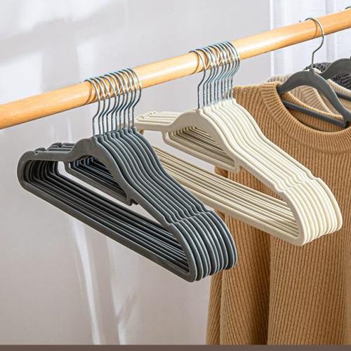 植绒衣架家用挂衣裤撑超薄儿童衣撑子衣柜收纳防滑无痕成人整理师