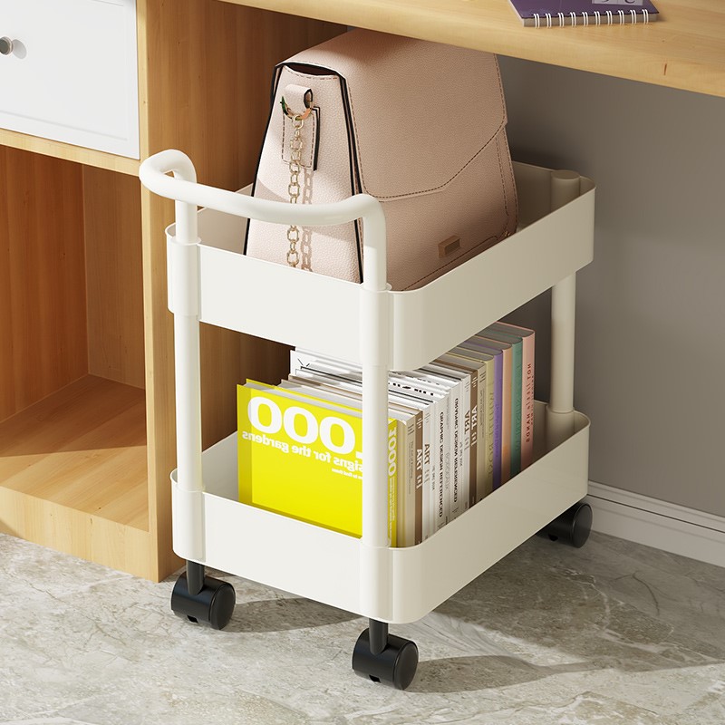 桌下小推车书包置物架放书包的神器办公室桌M面收纳架子可移动带