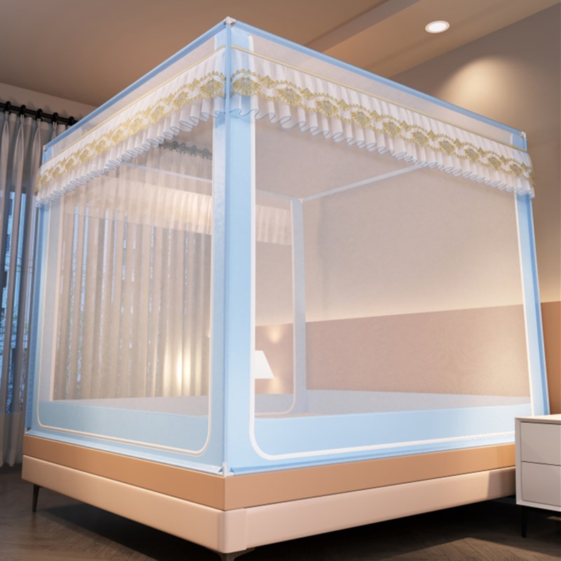 蚊帐2024新款儿童婴儿防摔围栏家用免安装蒙古包抗菌全底高级卧室