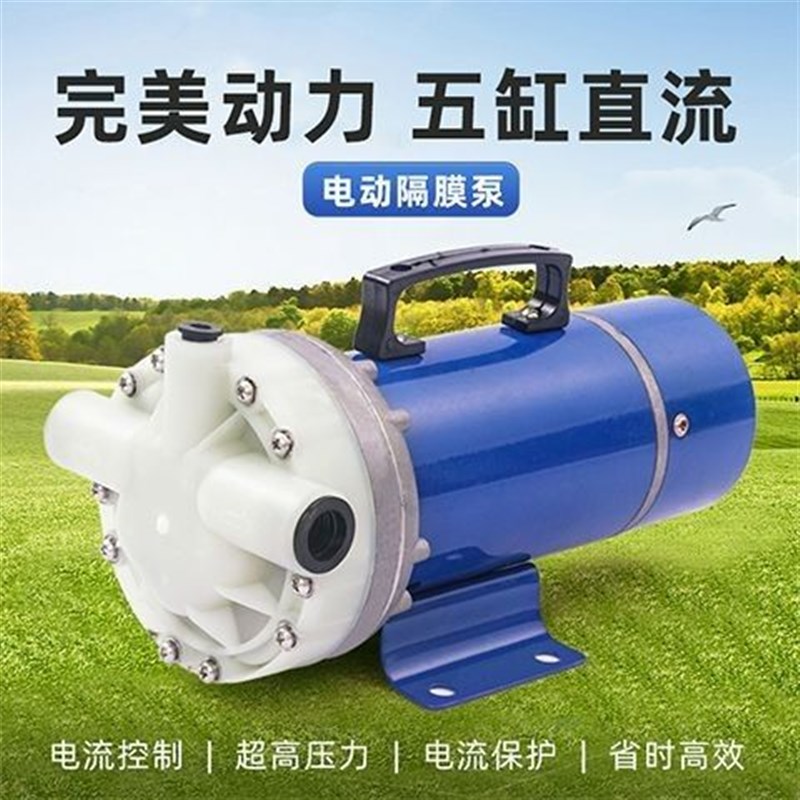 高压泵全自动打药机12V48V60V喷雾器五缸隔膜泵车载打药泵冲肥泵