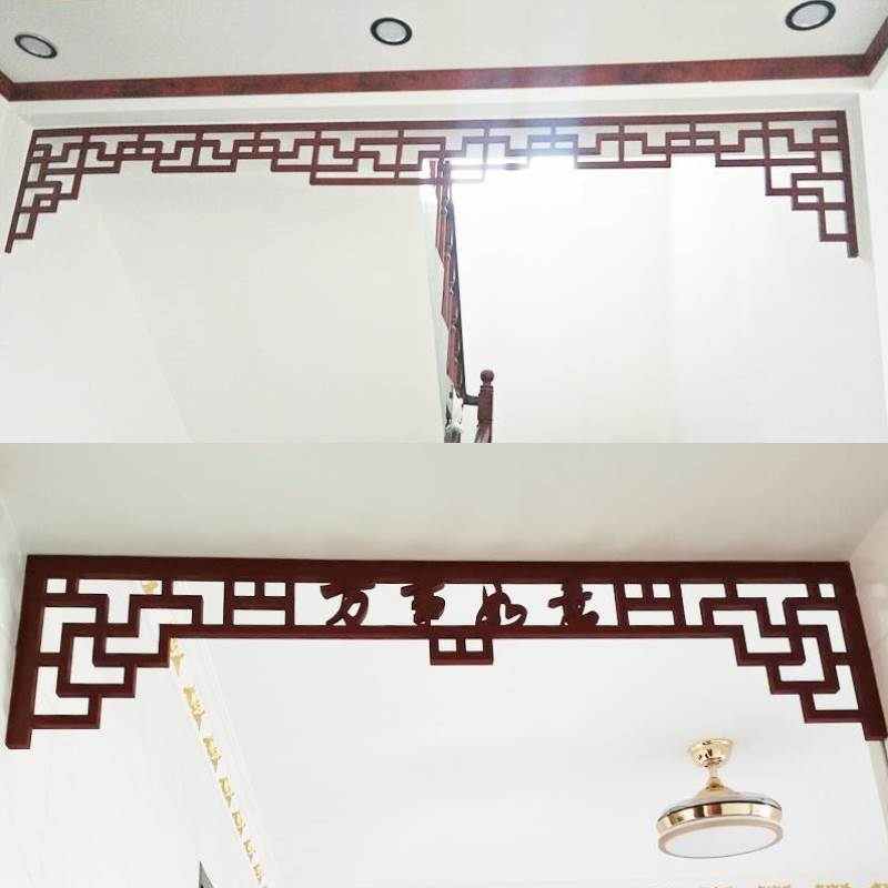 中式挂落过道走廊横梁雕花遮挡门楣装饰欧式门头花格玄关隔断定g