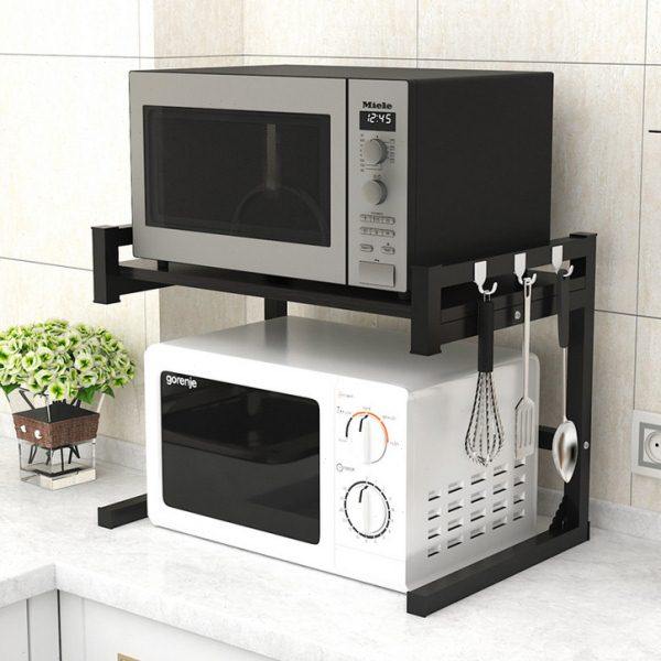 调味微波炉厨房料架置物架架子烤箱架双层免打孔金属架落地省2层,厨房/烹饪用具,微波炉置物架,淘宝优惠券,粉丝福利购,淘宝优惠卷