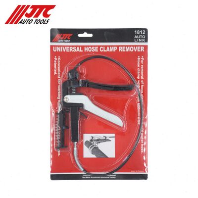 JTC汽修专用工具 带线钳水管卡箍钳可弯式喉式管束夹钳JTC1812