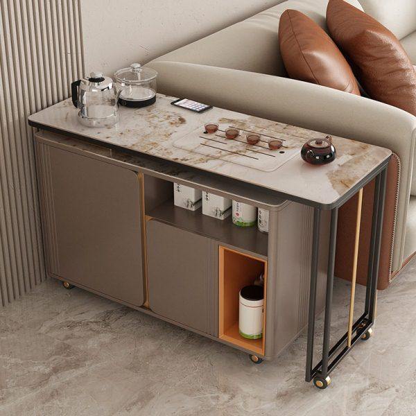 阳台可移动岩板茶台家用烧水壶一体的茶桌现带轮茶几轻奢小茶车,商业/办公家具,茶台/茶桌,淘宝优惠券,粉丝福利购,淘宝优惠卷