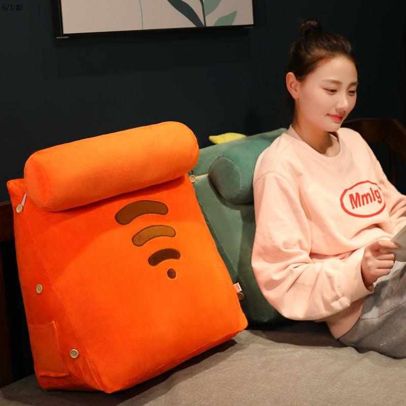 夏季凉席床头软包靠背垫靠枕腰垫三角枕头K床上抱枕护腰枕沙发靠