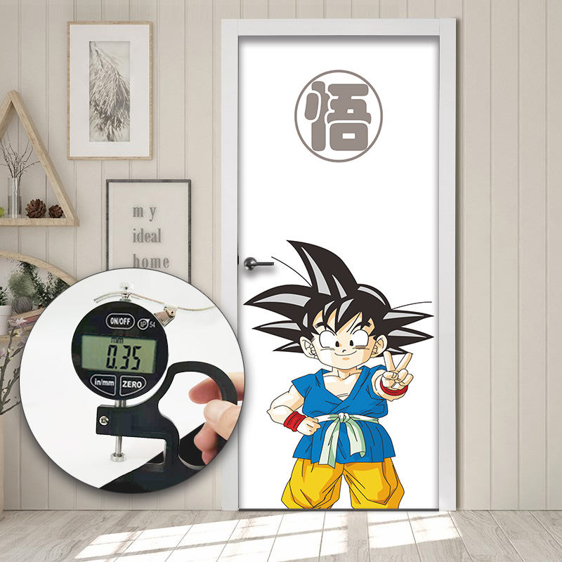 定制入户电梯木门改色专用贴画纸防水膜自粘整张翻新自粘卡通龙珠