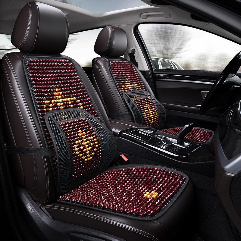 新款木珠夏季整车五座汽车坐垫单座夏天通风凉垫三件套座垫车椅套